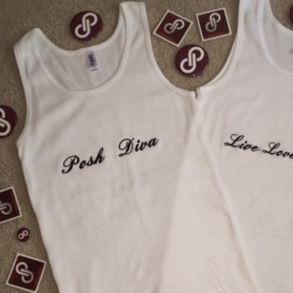 POSH Diva™ Embroidered Tank Top. Price firm. - Picture 2 of 4